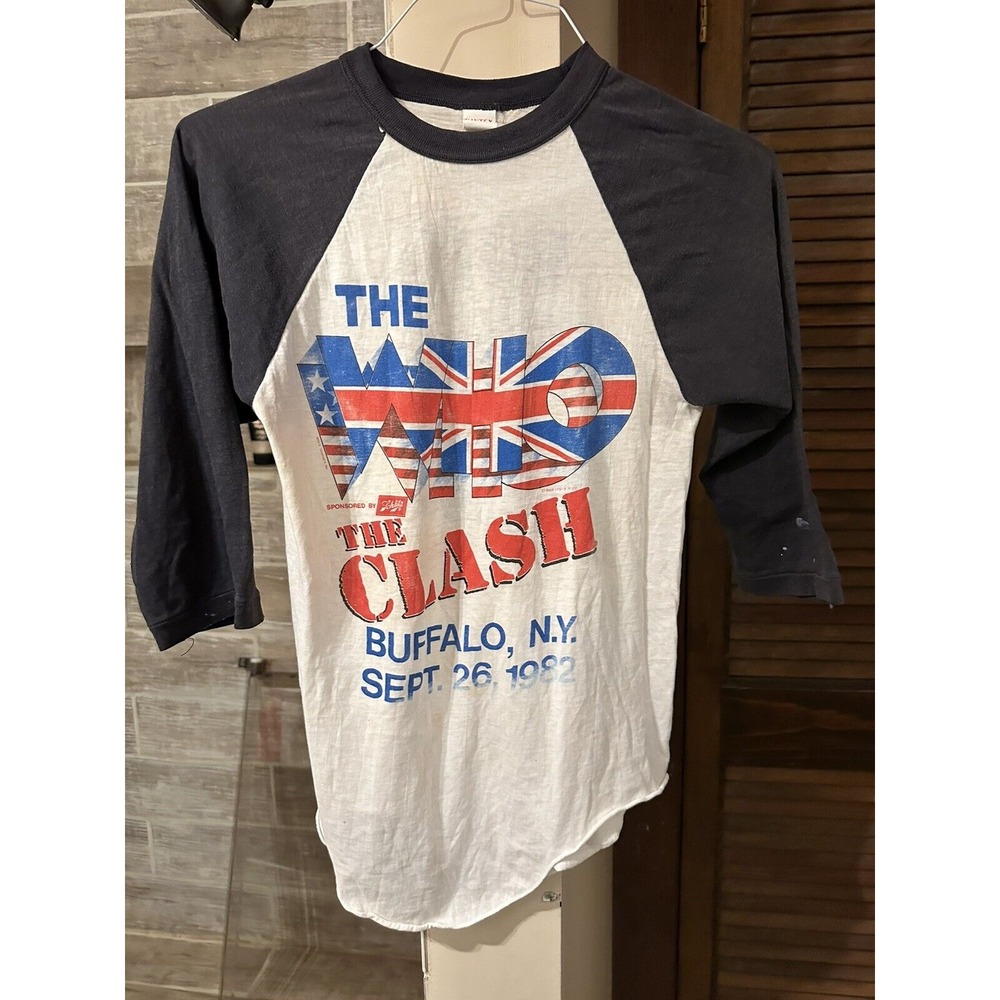 Vintage The Who The Clash 1982 Buffalo NY Size Small Shirt